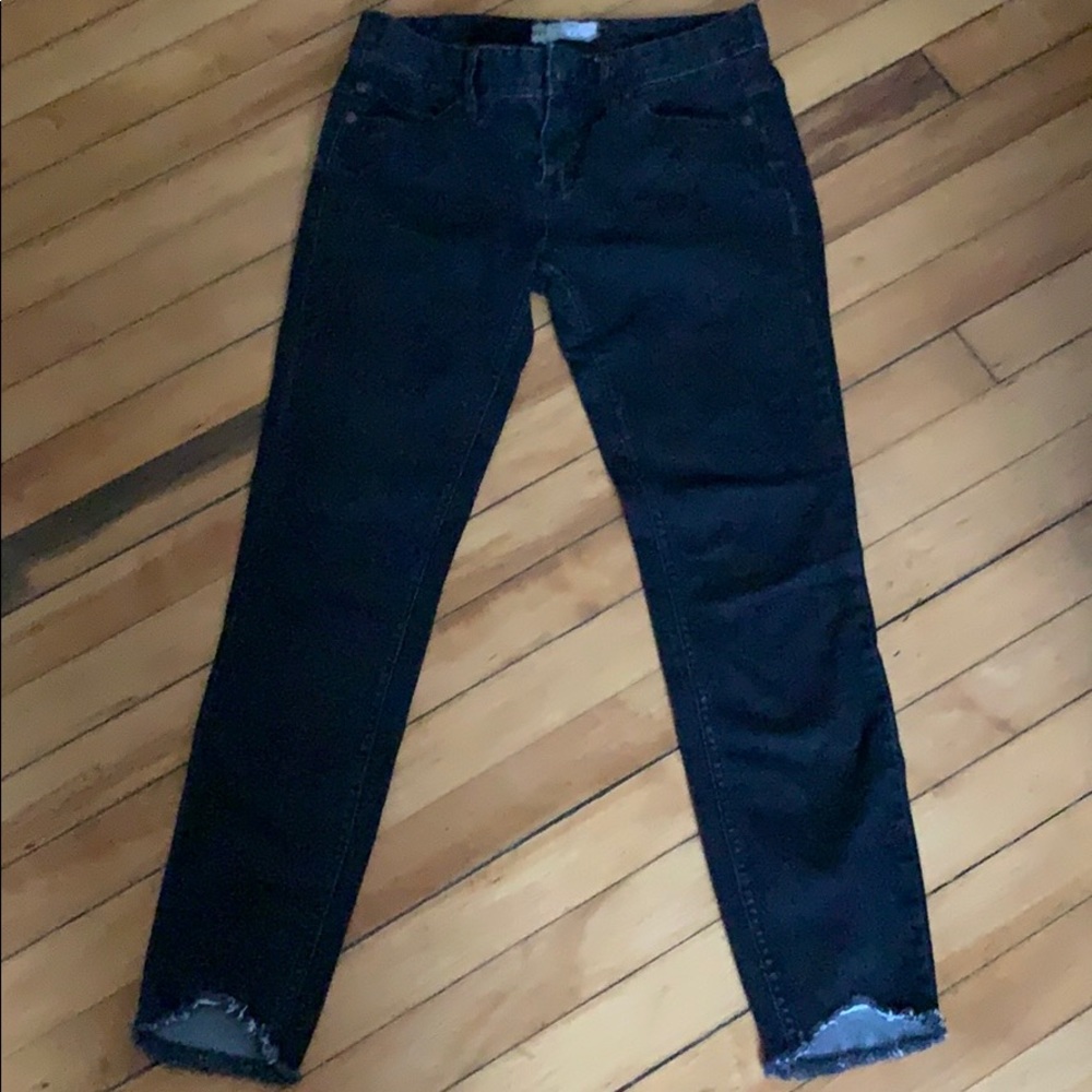 NWOT Free People black faded stretch denim